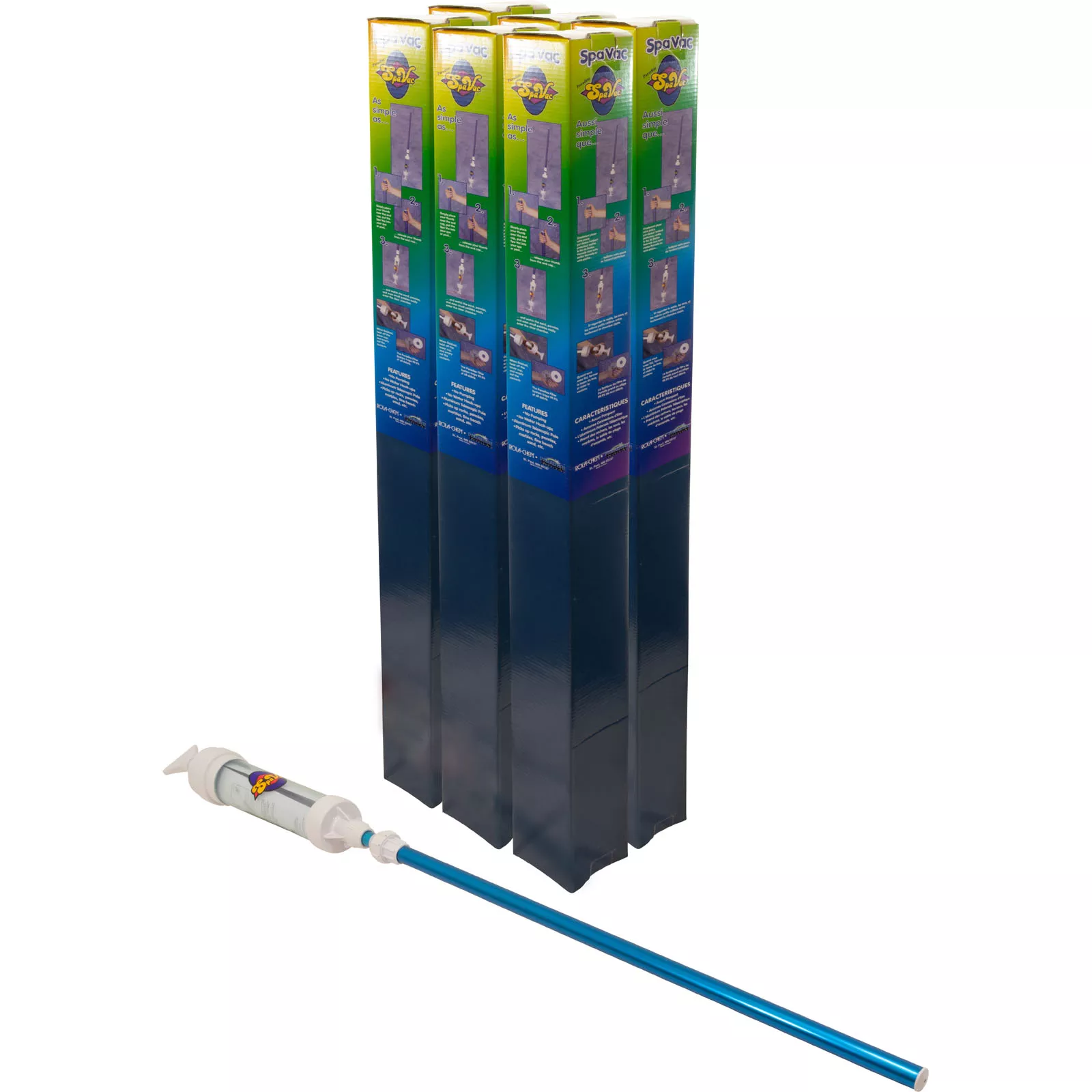 Paradise Spa Vac, 6 Pack Single Boxed Case, Rola-Chem, 7ft | NPSV6